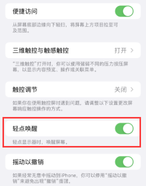 扬中苹果授权维修站分享iPhone轻点无法唤醒怎么办 